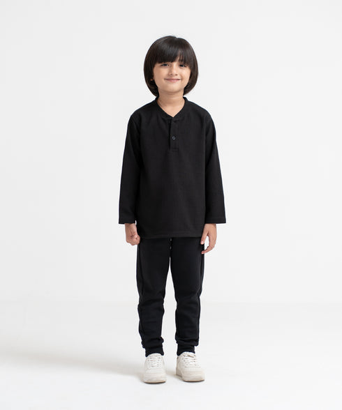 Kids' Waffle Henley