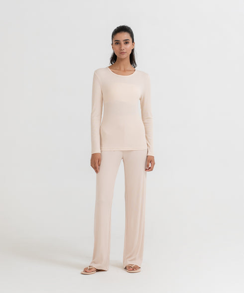 Women's Modal Rib Straight Pants