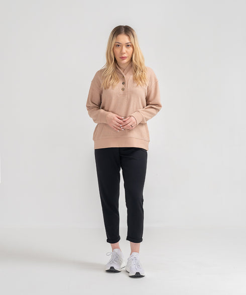 Women's Terry Pocket Henley