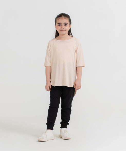 Girls' Modal Rib Relaxed Tee