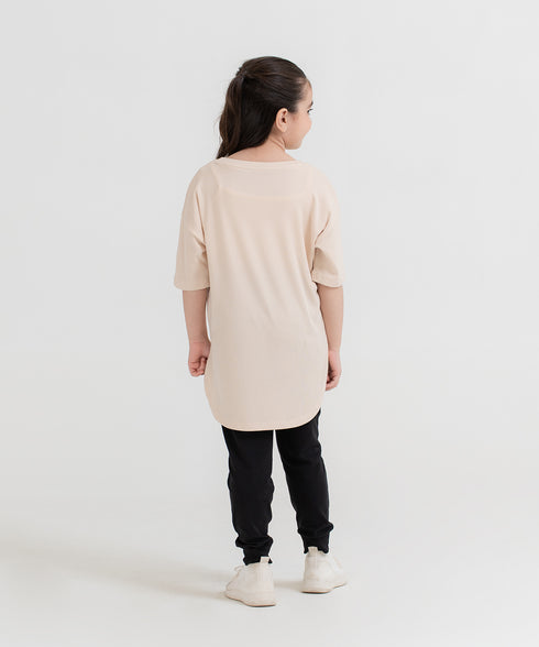 Girls' Modal Rib Relaxed Tee