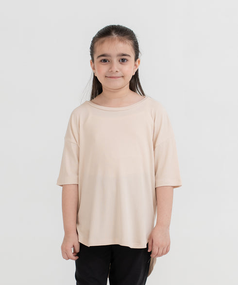 Girls' Modal Rib Relaxed Tee
