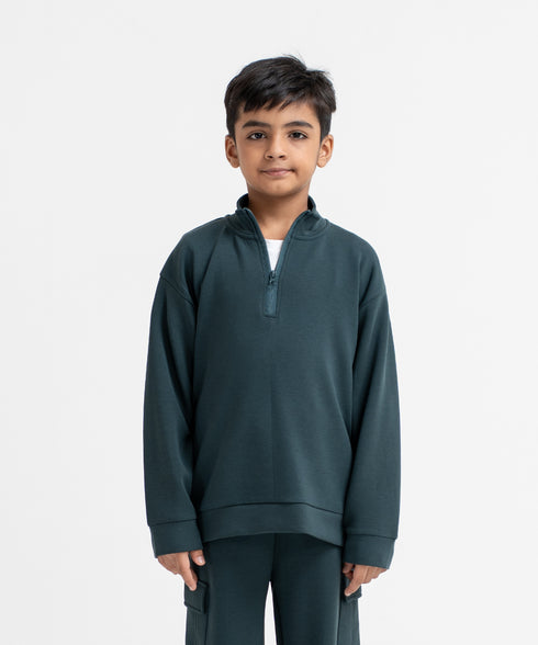 Kids' LuxeStretch Half Zip Sweatshirt