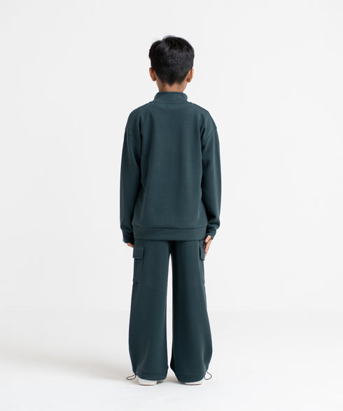 Kids' LuxeStretch Half Zip Sweatshirt