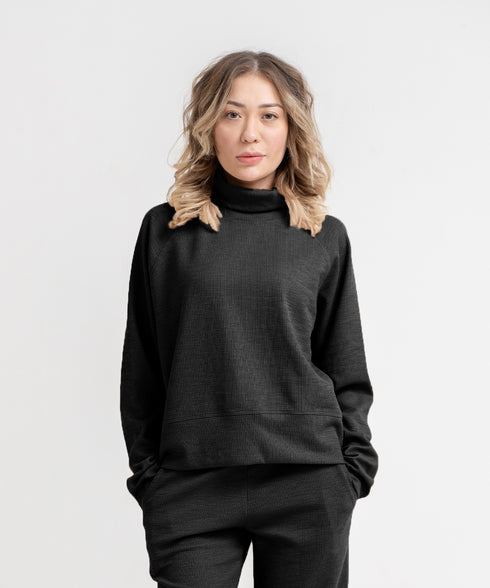 Women's Rib Relaxed Fit Turtleneck