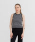 Women's Striped Cropped Tank Top