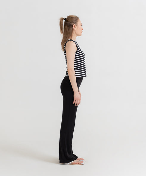 Women's Striped Cropped Tank Top