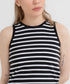 Women's Striped Cropped Tank Top