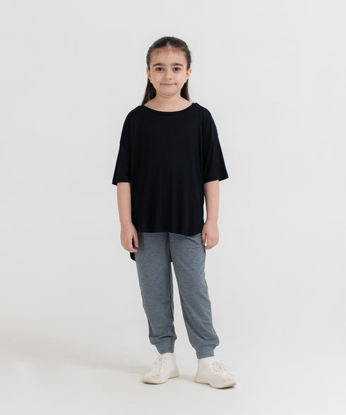 Girls' Modal Rib Relaxed Tee
