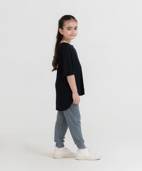 Girls' Modal Rib Relaxed Tee