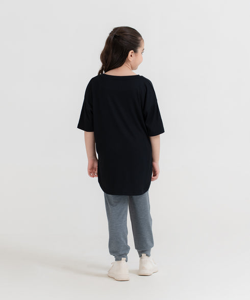 Girls' Modal Rib Relaxed Tee
