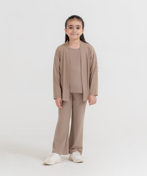 Girls' Modal Rib Cardigan