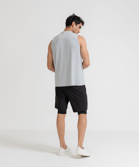 Men's B-Fit Contrast Mesh Muscle Top