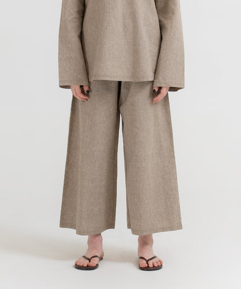 Women's Linen Cropped Pants