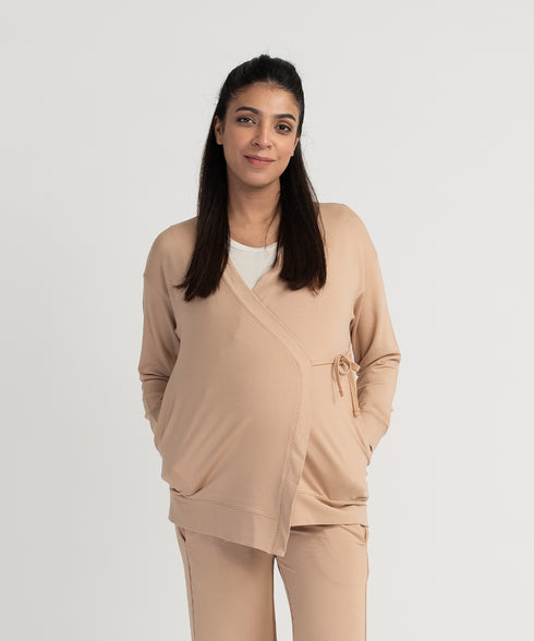 Women's Maternity/Nursing Wrap Cardigan