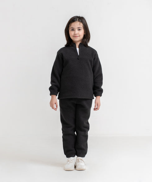 Girls' Sherpa Mock Neck Set