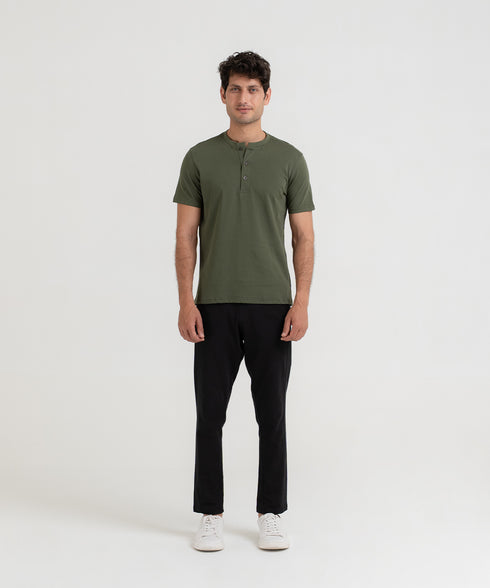 Men's Basic Henley Tee