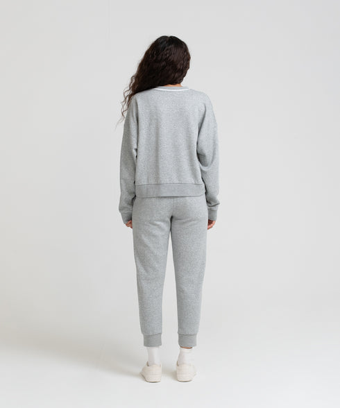 Women's Contrast V-Neck Sweatshirt