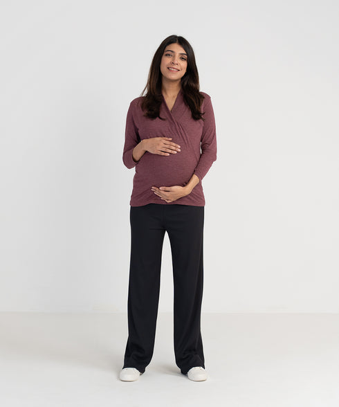 Women's Maternity/Nursing Wrap Top