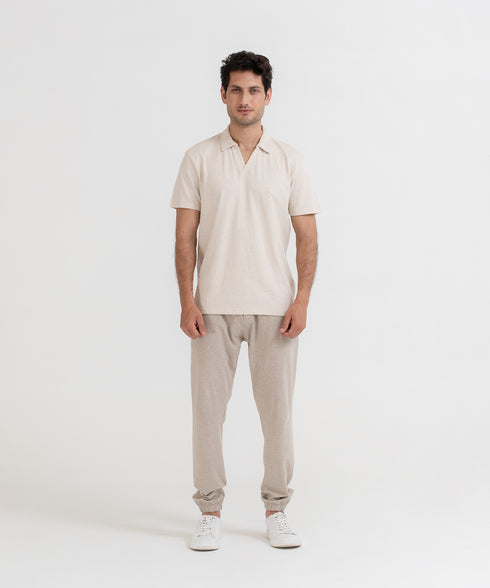 Men's Linen Polo