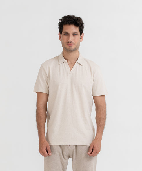 Men's Linen Polo