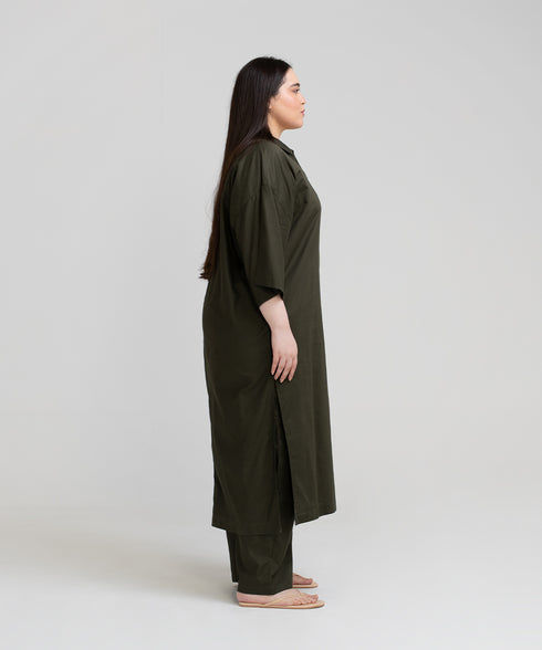 Women's Plus Collared Set