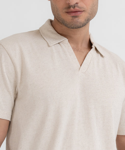 Men's Linen Polo