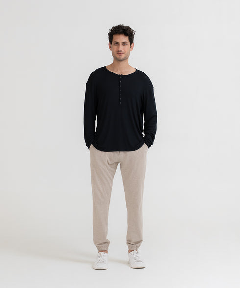 Men's Modal Rib Henley