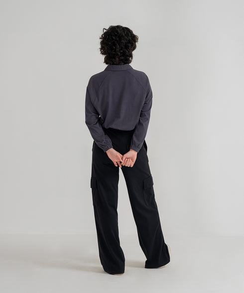 Women's Cropped Collared Shirt