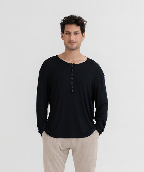 Men's Modal Rib Henley