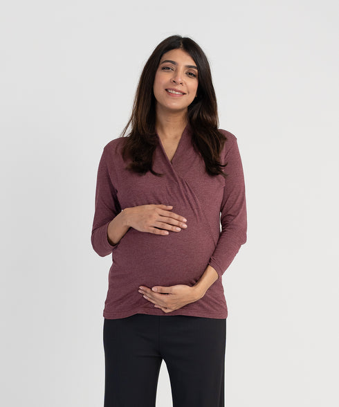 Women's Maternity/Nursing Wrap Top