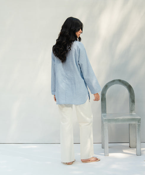 Women's Linen Half Placket Shirt