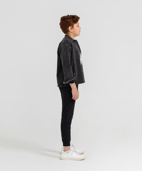 Kids' Denim Hidden Placket Shirt