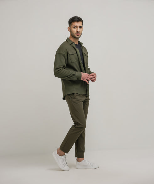 Men's Waffle Button Down Shirt