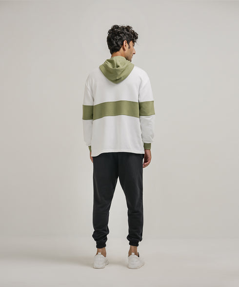 Men's Contrast Panel Hoodie