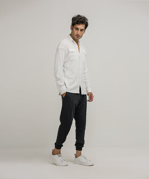 Men's Waffle Button Down Shirt