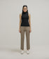 Women's Sleeveless Rib Turtleneck