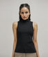 Women's Sleeveless Rib Turtleneck