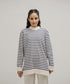 Women's Striped Mock Neck Set