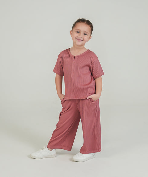 Girls' Pleated Zip Set