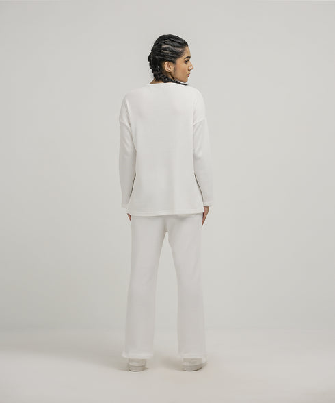 Women's Waffle Knit Henley Set