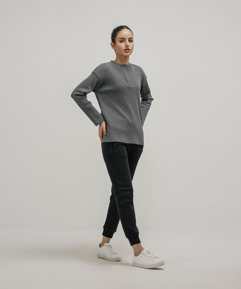 Women's Open Placket Waffle Shirt