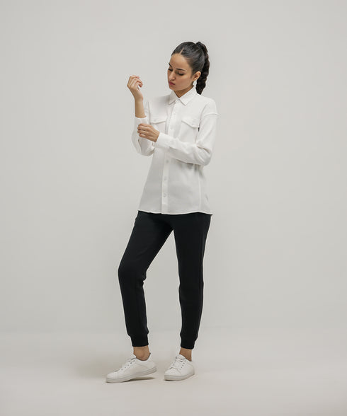 Women's Waffle Button Down Shirt