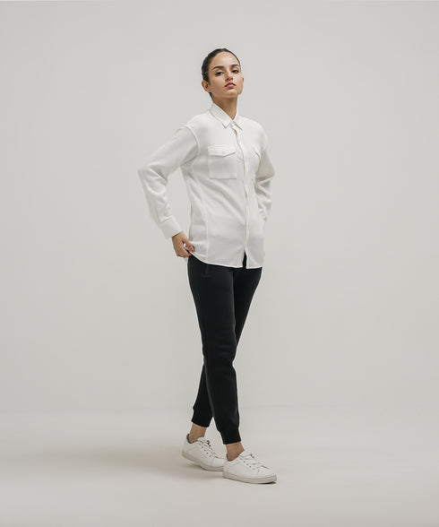 Women's Waffle Button Down Shirt