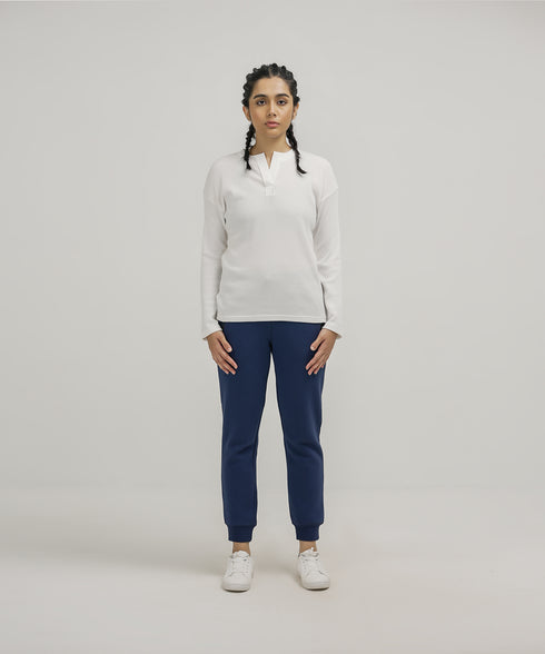 Women's Open Placket Waffle Shirt