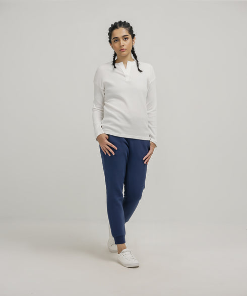 Women's Open Placket Waffle Shirt