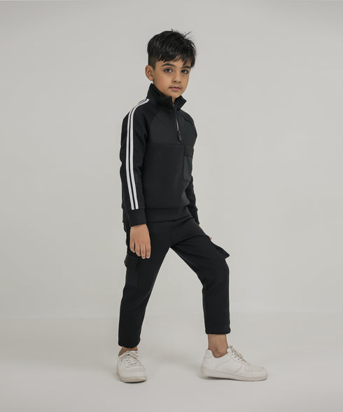 Boys' Tech Spacer Mock Neck Jacket