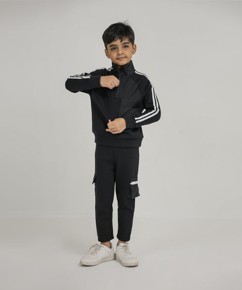 Boys' Tech Spacer Mock Neck Jacket