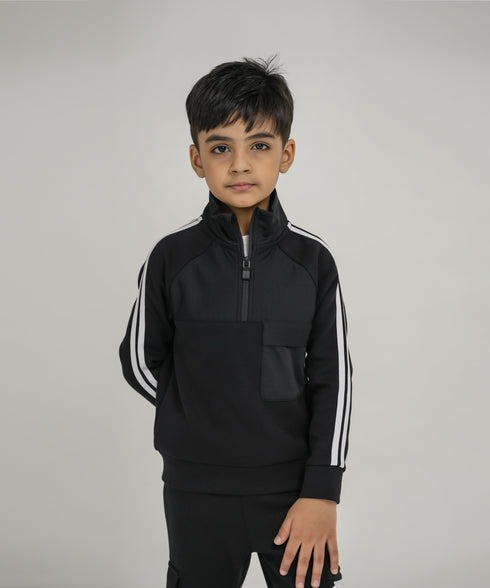 Boys' Tech Spacer Mock Neck Jacket