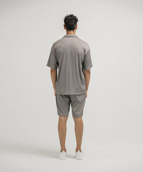 Men's Pleated Button Down Set